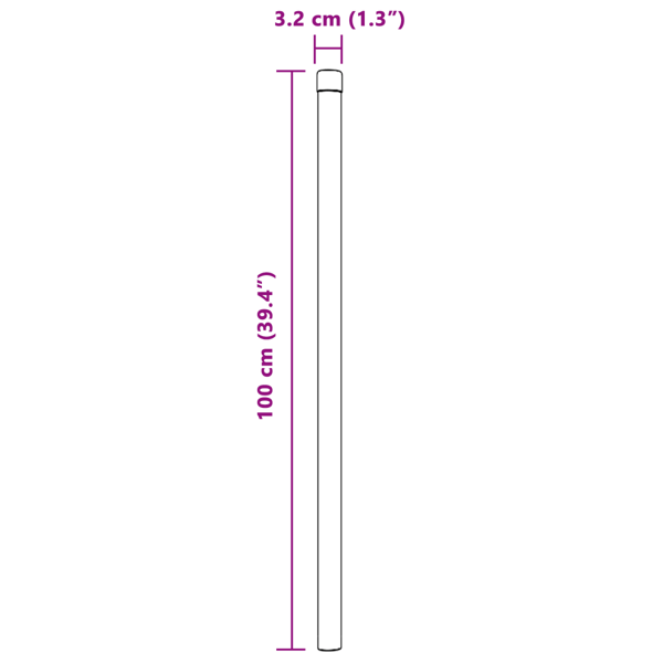 Stängselstolpe 2 pcs Grå 100 cm Pulverlackerad stål
