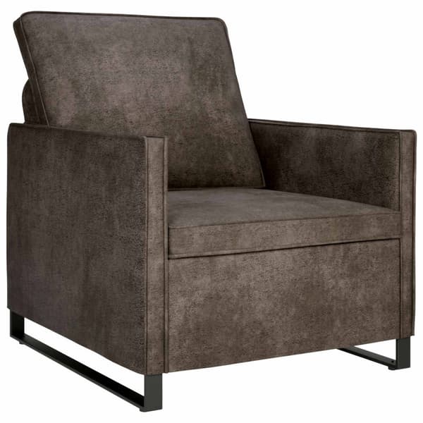 Enkel soffa Mörkgrå 70 x 81 x 82 cm Faux mockatyg