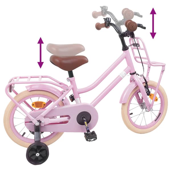 Barncykel 12 Tum för 2-4 åringar Ljusrosa