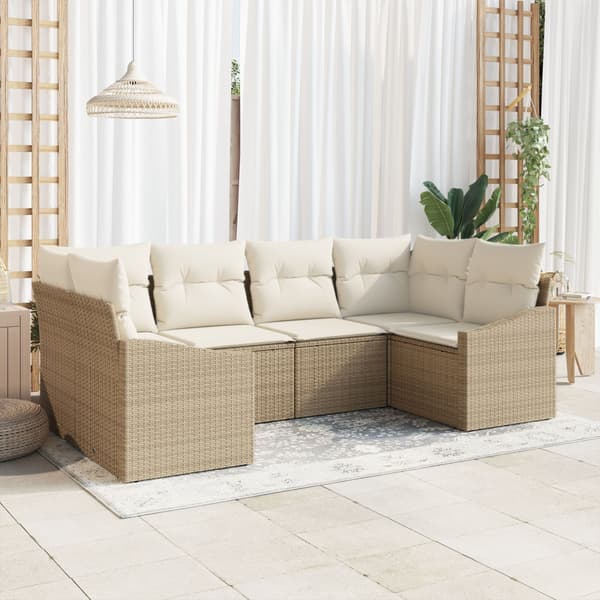 Soffset 6 st Beige konstrotting