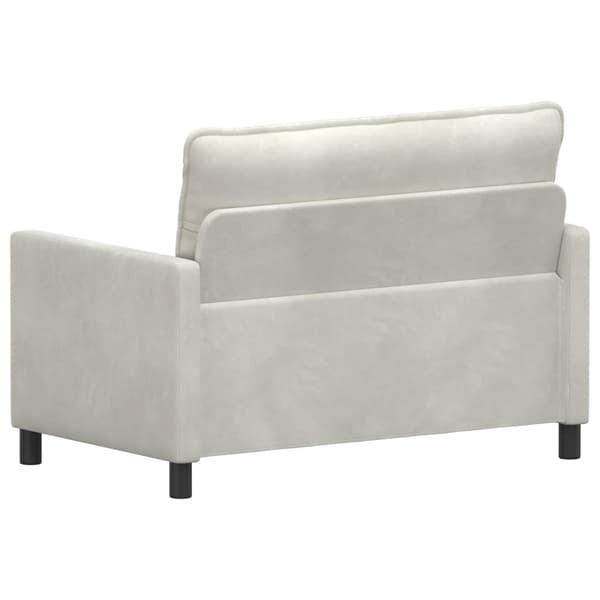 Soffa Gräddvit 126 x 81 x 87,5 cm Sammet