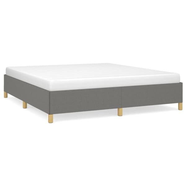 Boxspring-sängram mörkgrå 160x200 cm tyg