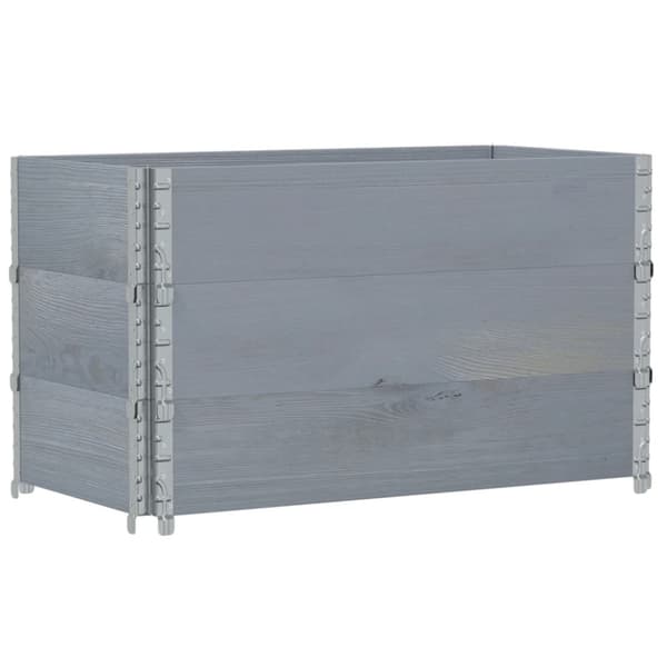 Odlingslåda grå 100x50 cm massivt furuträ