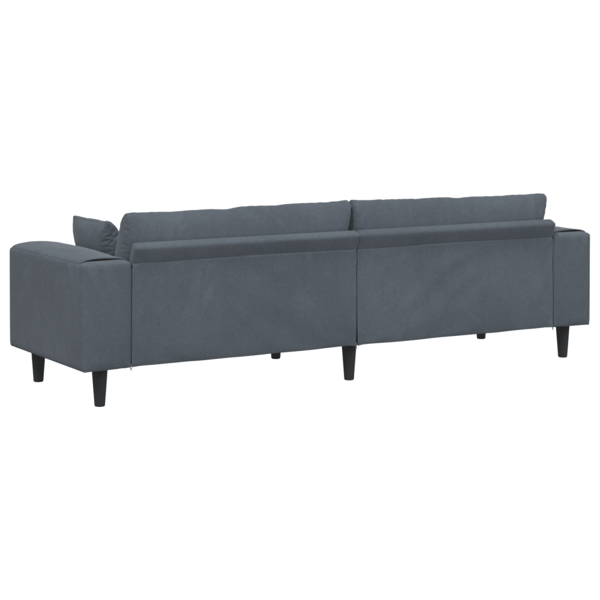 Soffa Mörkgrå 250 x 77 x 76 cm Sammet