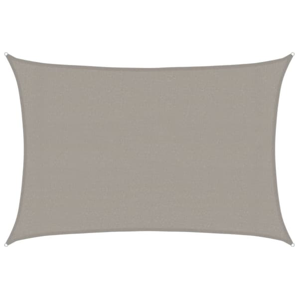 Solsegel 160 g/m² rektangulär ljusgrå 3x5 m HDPE