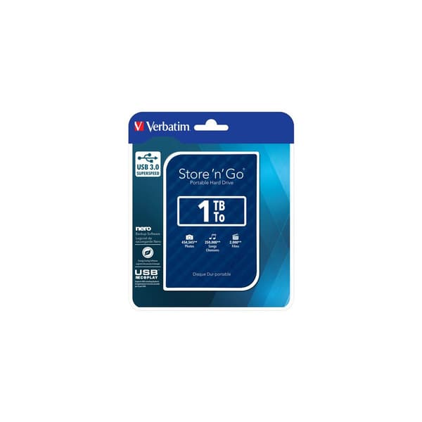 HDD Ext. VERBATIM 2.5' 3.0 1TB Blå
