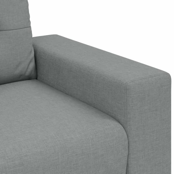 Loveseat soffa ljusgrå 160x77x82 cm tyg