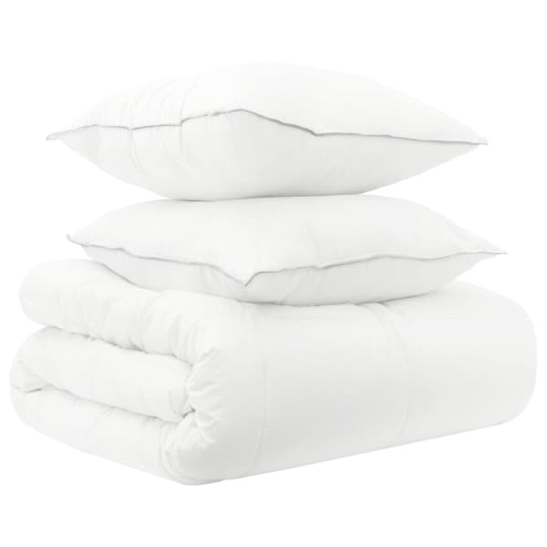 Täckeset 3 st 240 x 220 cm Alla årstider Bambu Vit