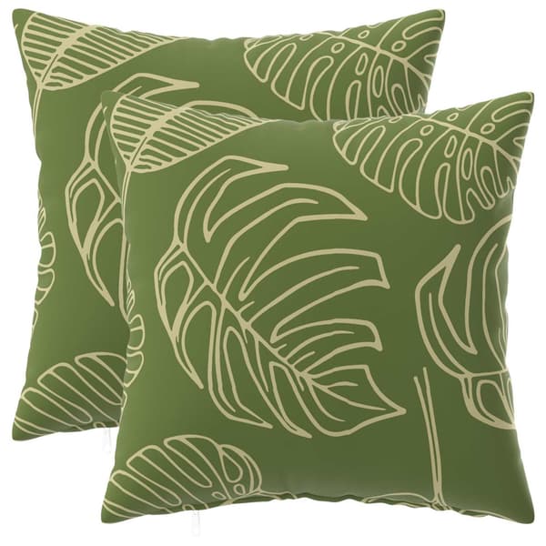 Kuddöverdrag 2 st HEERLEN Bladdesign 30 x 30 cm Polyester