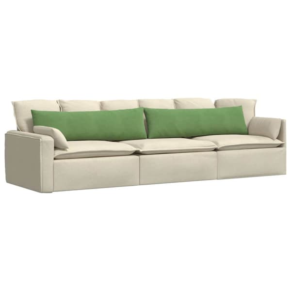 Sofakuddar 2 pcs Ljusgrön 145 x 40 cm Kordread tyg