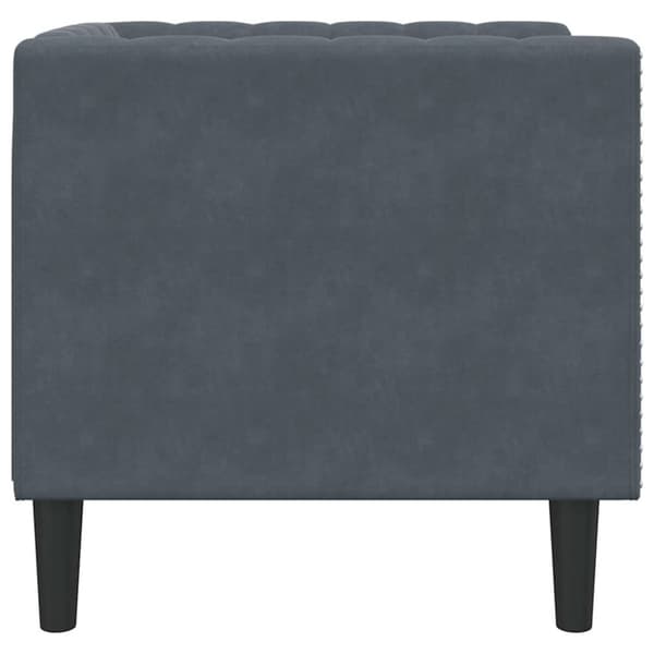Soffa Mörkgrå 74,5 x 71 x 70,5 cm Sammet