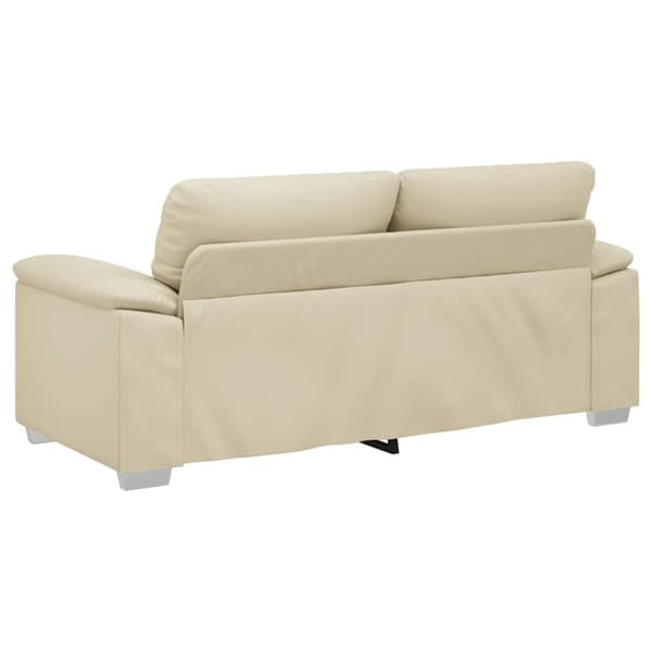 2-sitssoffa krämfärgad 180x81x84 cm konstläder