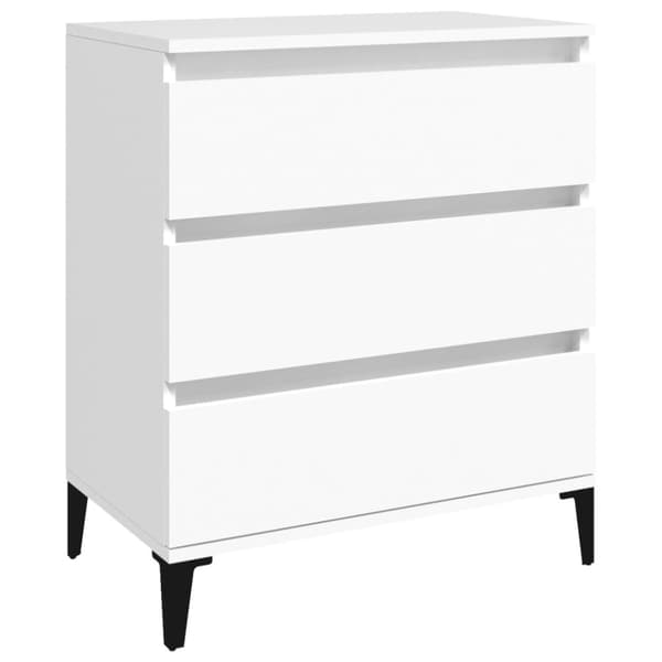 Byrå vit 60x35x70 cm konstruerat trä