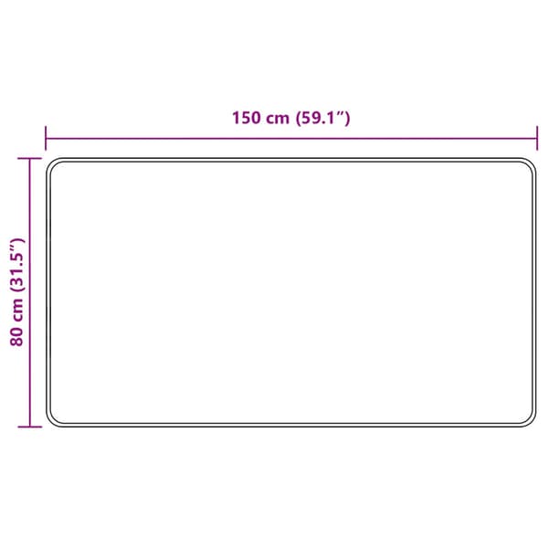 Mattlöpare MARSA Grå 150 x 80 cm Polyester och PVC