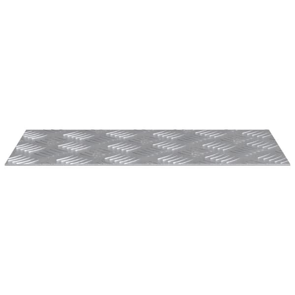 Trappsteg Rektangulär 4 pcs Silver 40 x 20 cm Aluminium