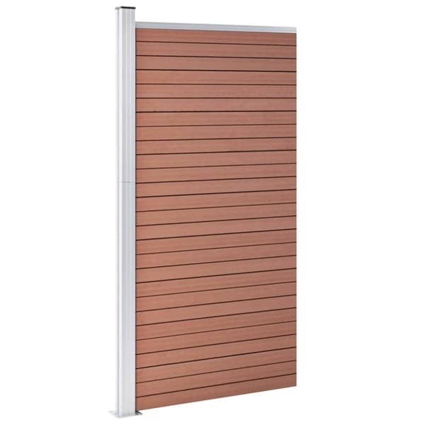 Staketpanel WPC 95x186 cm brun