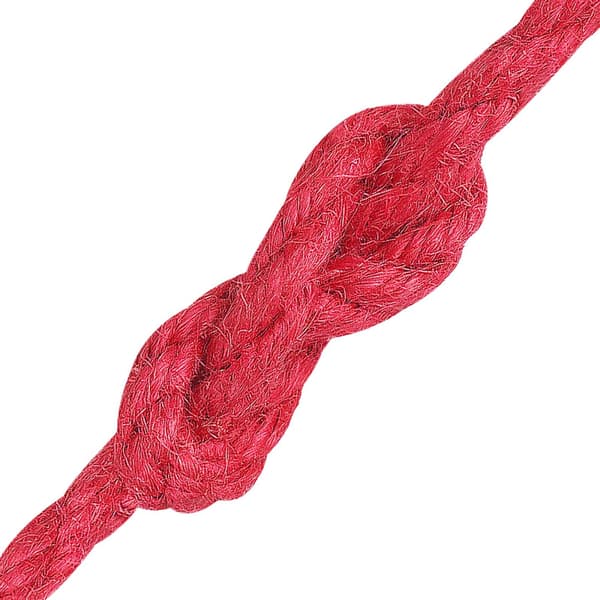 Juterep Röd 100% Tossa jute