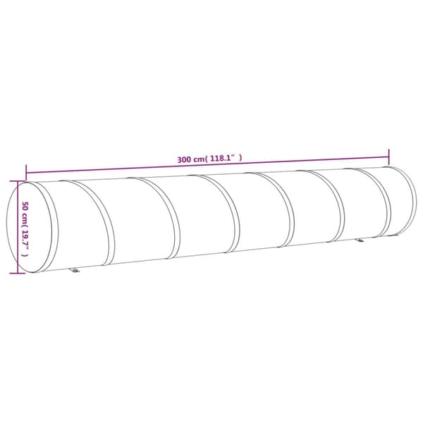 Hundtunnel blå Ø 50x300 cm polyester