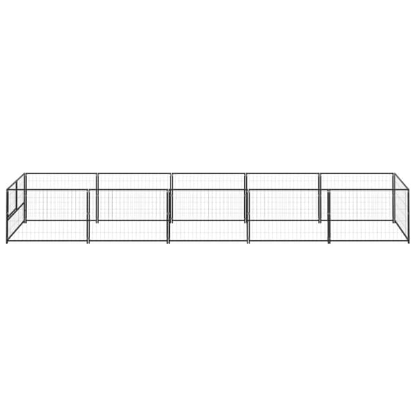 Hundgård svart 5 m² stål
