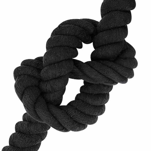 Rep Svart 6 x 6 x 1000 cm Bomull