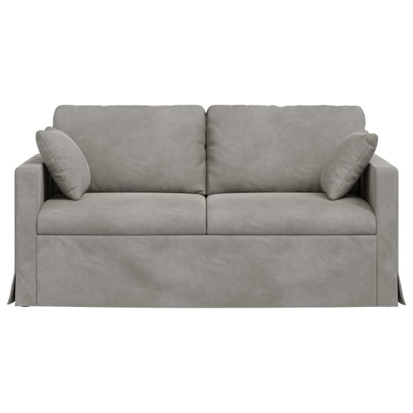 Soffa Ljusgrå 158 x 78 x 80 cm Sammet