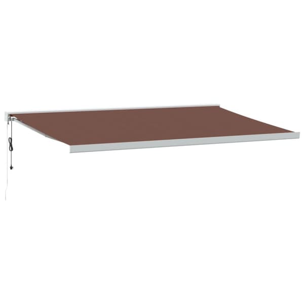 Markis automatiskt infällbar 500x300 cm brun