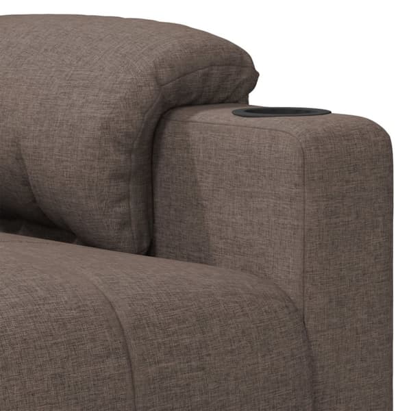 Elektrisk massagefåtölj taupe tyg