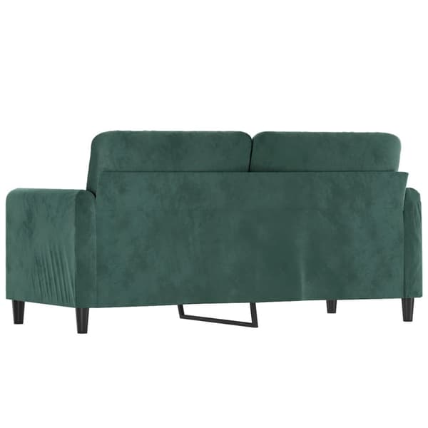 Soffa 2-sits mörkgrön 140 cm sammet