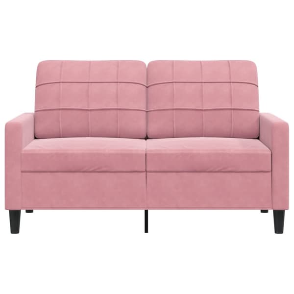 Soffa 2-sits rosa 120 cm sammet