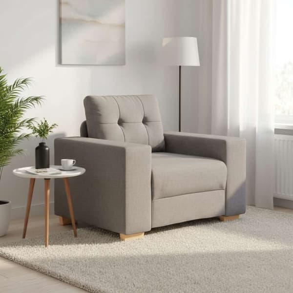 Soffa taupe 100x78x80 cm tyg