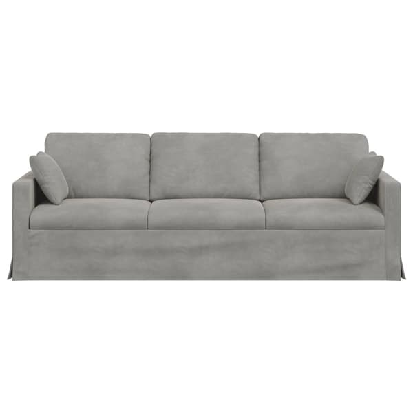 Soffa Ljusgrå 228 x 78 x 80 cm Sammet