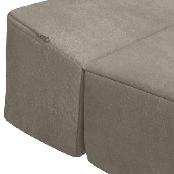 Fällbar Soffbed Ljusgrå 200 x 70 x 10 cm Sammet