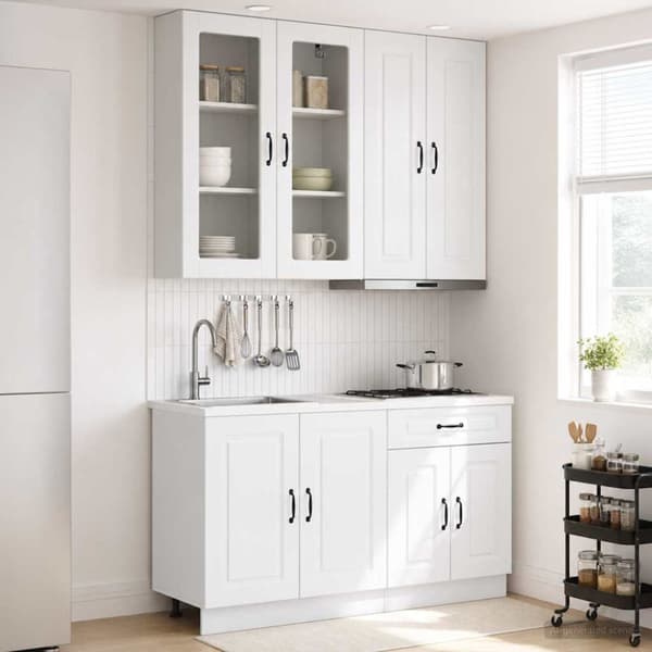 Köksenhet KALMAR 4 pcs Vit högglans Konstruerat trä