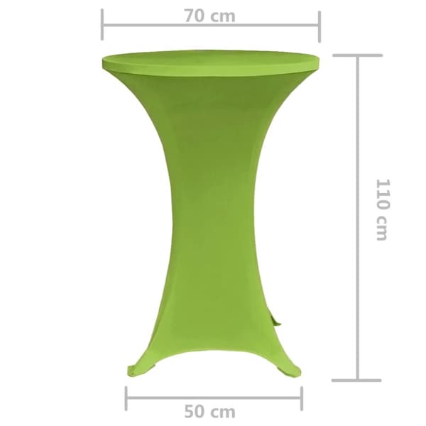 Elastiskt bordsöverdrag 2 st 70 cm grön