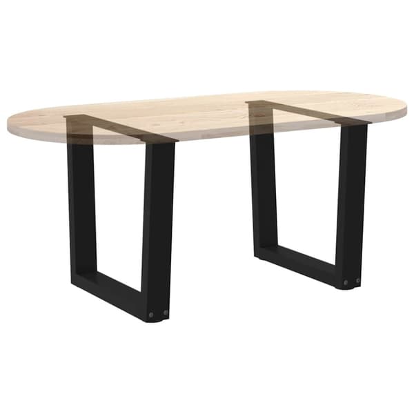 Soffbordsben V-formade 2 st svarta 60x(42-43,3) cm stål