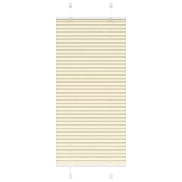 Plisserad persienn cremefärgad 60x100cm tyg bredd 59,4cm