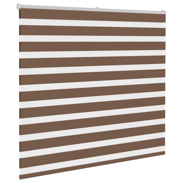 Rullgardin zebra brun 160x100 cm tyg bredd 155,9 cm polyester