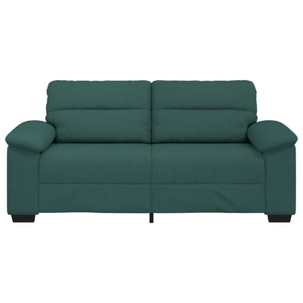 2-sitssoffa mörkgrön 180x81x84 cm tyg