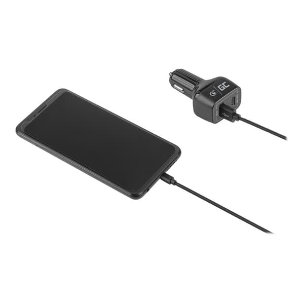 Green Cell strömadapter för bil - USB, USB-C - 42 watt