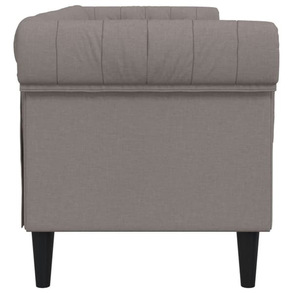 Chesterfieldsoffa 3-sits taupe tyg
