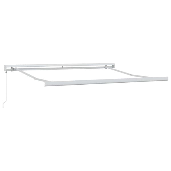 Utfällbar markis Sand 450 × 300 cm Tyg och Metall