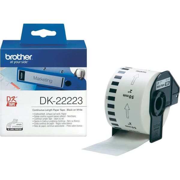 Tape DK22223 50mm Black on White
