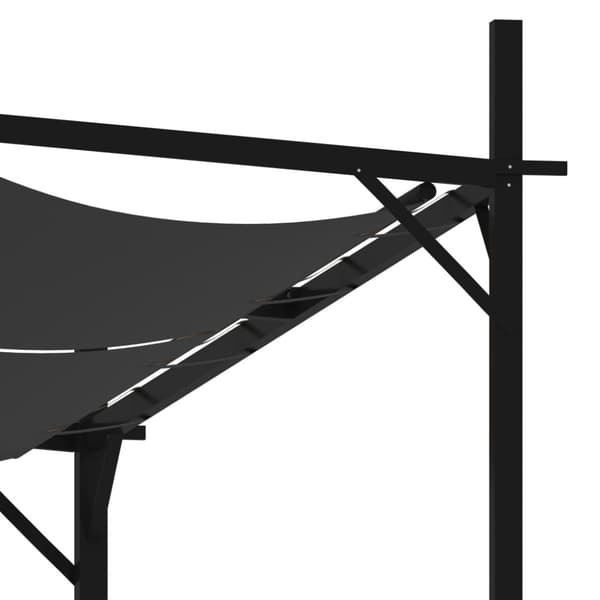 Paviljong med infällbart tak 600x300x233 cm antracit