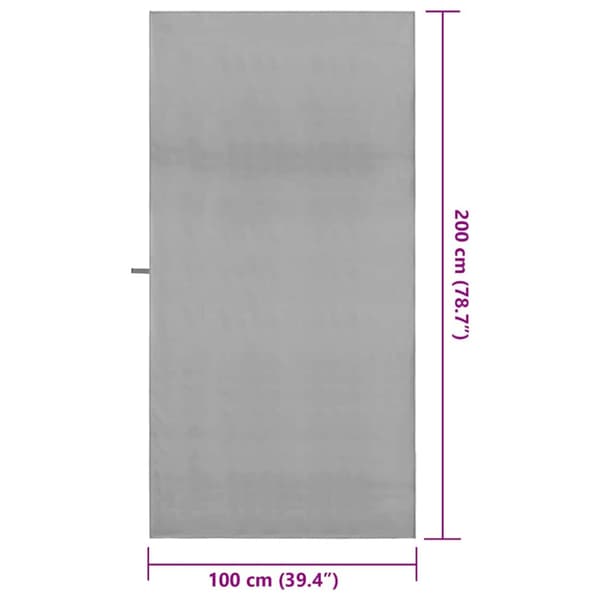 Sporthanddukar 2 pcs Mörkgrå 200 x 100 cm