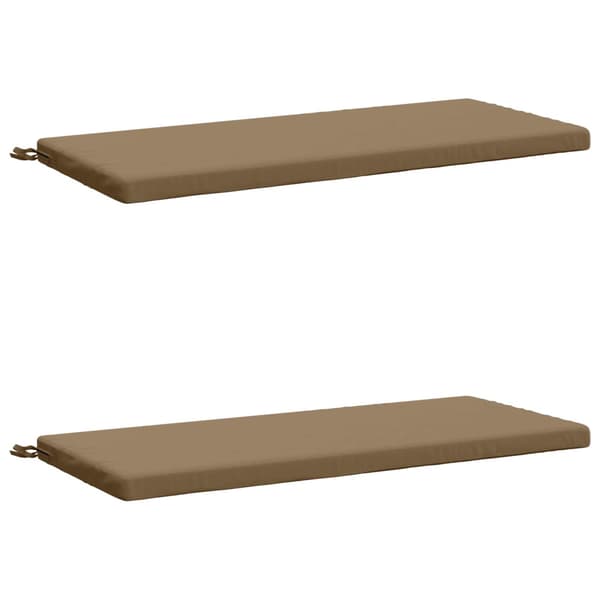 2-delade Bänk Kuddar SOEST 2 st 100% Polyester Taupe