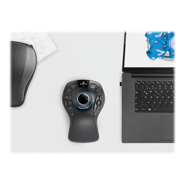 3Dconnexion SpaceMouse Pro Wireless - Bluetooth Edition - 3D-mus - 2.4 GHz, Bluetooth, USB-C