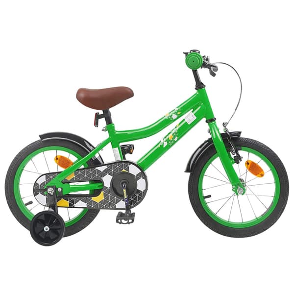 Barncykel 16 Tum för 4-6 år gamla Grön