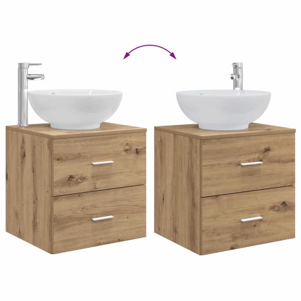 Badrumsmöbelset 2 pcs Artisan-ek Konstruerat trä