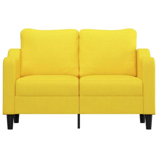 2-sitssoffa ljusggul 120 cm tyg