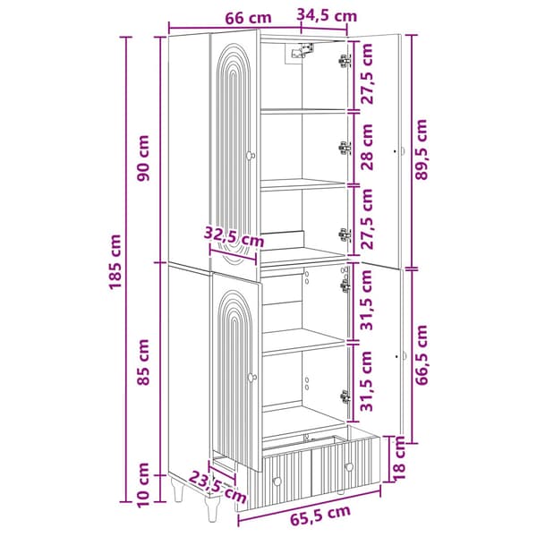 Skåpset 2 pcs Konstruerat trä